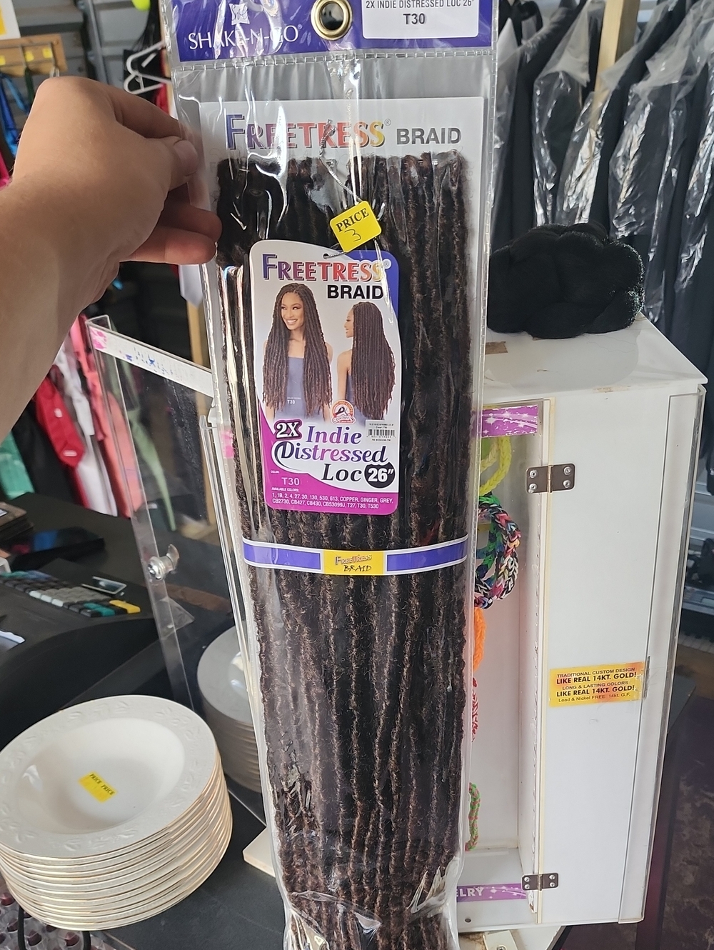 Shake-n-go 2X Indie Distressed Loc 26" Color T30 BULK